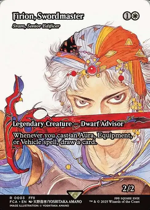 MtG Final Fantasy: Through the Ages Rare Firion, Swordmaster - Sram, Senior Edificer #3 [Showcase]
