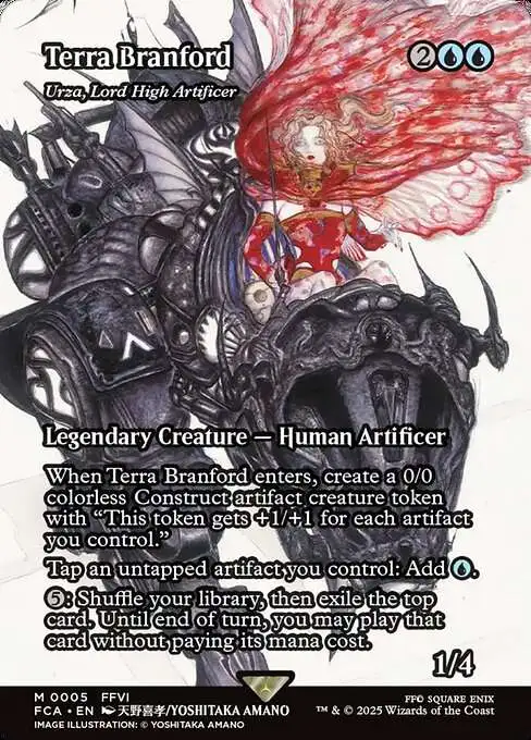 Magic The Gathering Final Fantasy Through the Ages Single Card Mythic Rare Terra Branford - Urza, Lord High Artificer 5 Showcase - ToyWiz Magic The Gathering Final Fantasy Through the Ages Single Card Mythic Rare Terra Branford - Urza, Lord High Artificer 5 Showcase - ToyWiz
