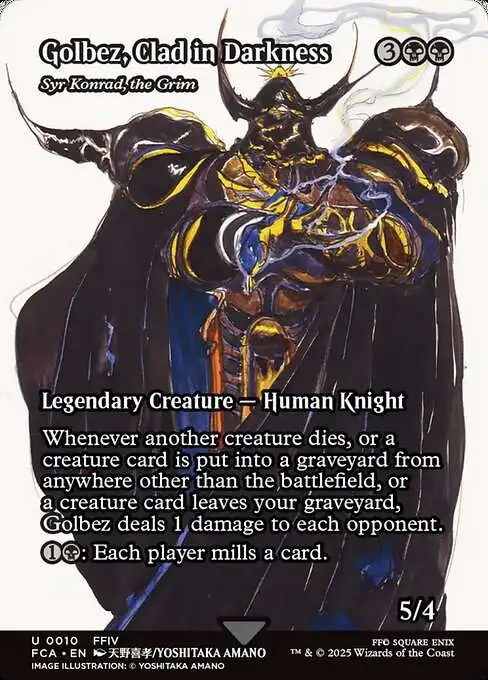 MtG Final Fantasy: Through the Ages Uncommon Golbez, Clad in Darkness - Syr Konrad, the Grim #10 [Showcase]