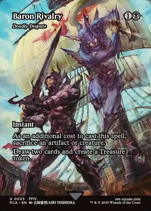 MtG Final Fantasy: Through the Ages Uncommon Baron Rivalry - Deadly Dispute #33 [Showcase FOIL]