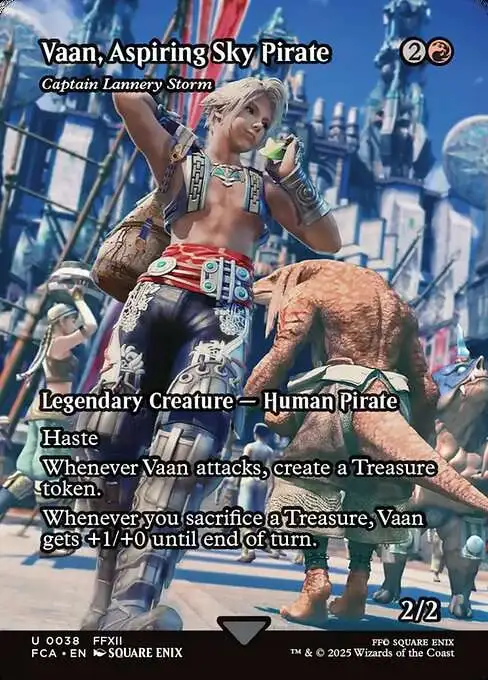 Magic The Gathering Final Fantasy Through the Ages Single Card Uncommon  Vaan, Aspiring Sky Pirate - Captain Lannery Storm 38 Showcase FOIL - ToyWiz