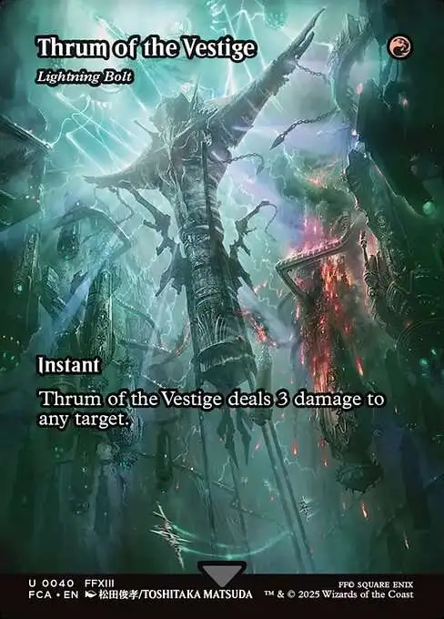 MtG Final Fantasy: Through the Ages Uncommon Thrum of the Vestige - Lightning Bolt #40 [Showcase]