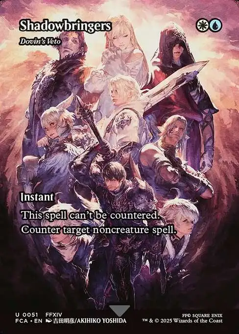 MtG Final Fantasy: Through the Ages Uncommon Shadowbringers - Dovin's Veto #51 [Showcase FOIL]