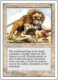 MtG 4th Edition Rare Savannah Lions