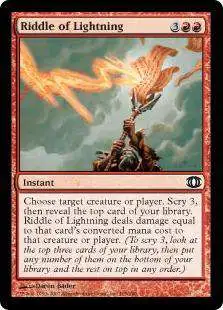 MtG Trading Card Game Future Sight Common Riddle of Lightning #105