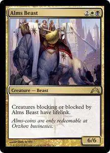 MtG Trading Card Game Gatecrash Rare Foil Alms Beast #141