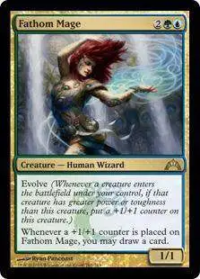 MtG Trading Card Game Gatecrash Rare Foil Fathom Mage #162