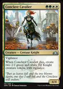 MtG Trading Card Game Guilds of Ravnica Uncommon Foil Conclave Cavalier #161
