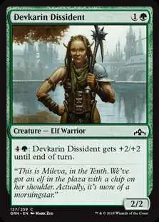 MtG Trading Card Game Guilds of Ravnica Common Devkarin Dissident #127