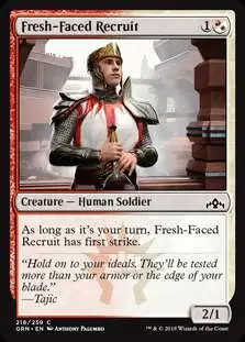 MtG Trading Card Game Guilds of Ravnica Common Foil Fresh-Faced Recruit #216
