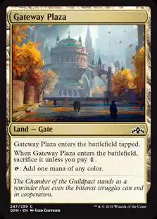 MtG Trading Card Game Guilds of Ravnica Common Gateway Plaza #247