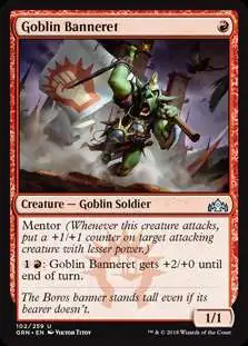MtG Trading Card Game Guilds of Ravnica Uncommon Foil Goblin Banneret #102