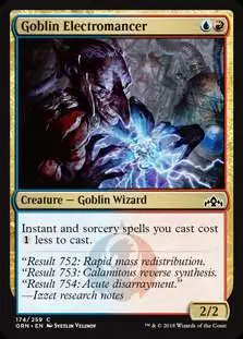 MtG Trading Card Game Guilds of Ravnica Common Goblin Electromancer #174