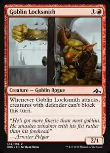 MtG Trading Card Game Guilds of Ravnica Common Goblin Locksmith #104