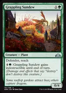 MtG Trading Card Game Guilds of Ravnica Uncommon Grappling Sundew #131