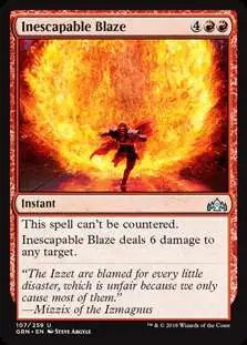 MtG Trading Card Game Guilds of Ravnica Uncommon Inescapable Blaze #107