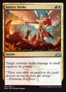MtG Trading Card Game Guilds of Ravnica Uncommon Foil Justice Strike #182