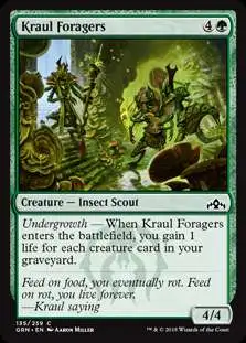 MtG Trading Card Game Guilds of Ravnica Common Kraul Foragers #135