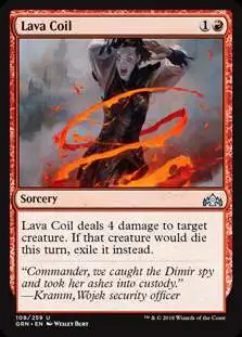 MtG Trading Card Game Guilds of Ravnica Uncommon Lava Coil #108