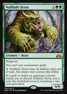 MtG Trading Card Game Guilds of Ravnica Mythic Rare Nullhide Ferox #138