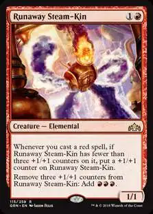 MtG Trading Card Game Guilds of Ravnica Rare Runaway Steam-Kin #115