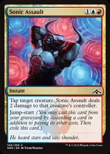 MtG Trading Card Game Guilds of Ravnica Common Sonic Assault #199