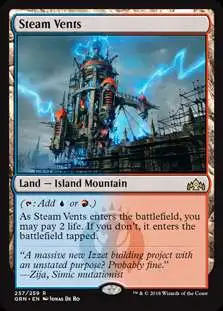 MtG Trading Card Game Guilds of Ravnica Rare Steam Vents #257