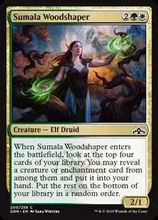 MtG Trading Card Game Guilds of Ravnica Common Sumala Woodshaper #200