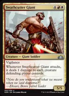 MtG Trading Card Game Guilds of Ravnica Uncommon Swathcutter Giant #202