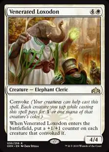 MtG Trading Card Game Guilds of Ravnica Rare Foil Venerated Loxodon #30