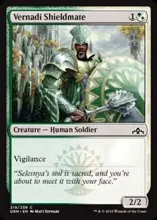 MtG Trading Card Game Guilds of Ravnica Common Vernadi Shieldmate #219