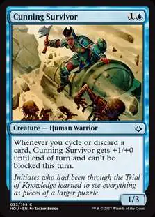 MtG Hour of Devastation Common Foil Cunning Survivor #33