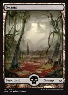 MtG Hour of Devastation Land Swamp #187 [Full Art Foil]