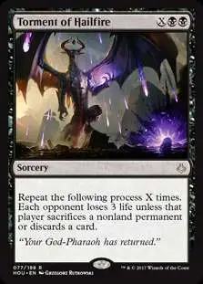 MtG Hour of Devastation Rare Torment of Hailfire #77