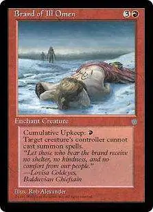 Magic The Gathering Ice Age Single Card Rare Brand of Ill Omen 177 - ToyWiz