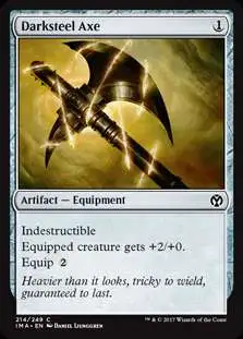 MtG Trading Card Game Iconic Masters Common Darksteel Axe #214