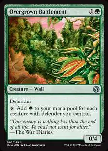 MtG Trading Card Game Iconic Masters Uncommon Overgrown Battlement #180