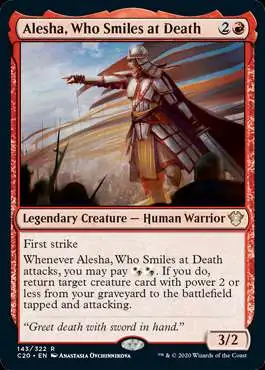 MtG Commander 2020 Rare Alesha, Who Smiles at Death #143