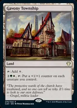 MtG Commander 2020 Rare Gavony Township #276