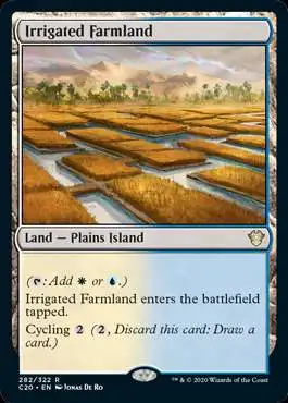 MtG Commander 2020 Rare Irrigated Farmland #282
