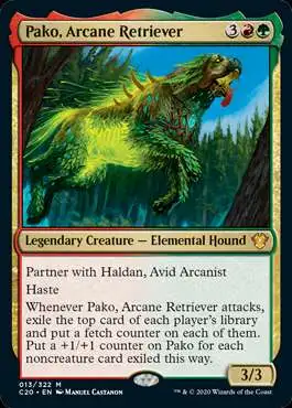 MtG Commander 2020 Mythic Rare Pako, Arcane Retriever #13