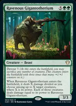 MtG Commander 2020 Rare Ravenous Gigantotherium #63