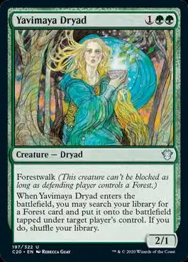 MtG Commander 2020 Uncommon Yavimaya Dryad #197