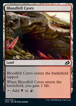 MtG Ikoria: Lair of Behemoths Land Foil Bloodfell Caves #243