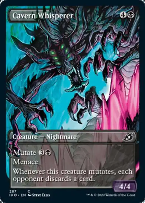 MtG Ikoria: Lair of Behemoths Common Cavern Whisperer #287 [Showcase, Foil]