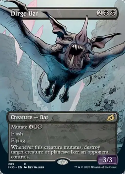 MtG Ikoria: Lair of Behemoths Rare Dirge Bat #289 [Showcase]