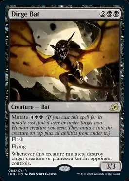 MtG Ikoria: Lair of Behemoths Rare Foil Dirge Bat #84