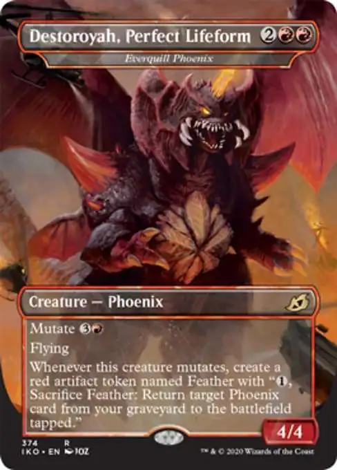 MtG Ikoria: Lair of Behemoths Rare Destroyah, Perfect Lifeform #374 [Everquill Phoenix, Foil]