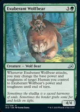 MtG Ikoria: Lair of Behemoths Uncommon Foil Exuberant Wolfbear #151