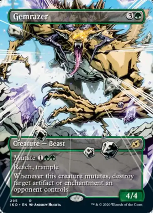 Magic The Gathering Ikoria Lair of Behemoths Single Card Rare Gemrazer 295  Showcase, Foil - ToyWiz